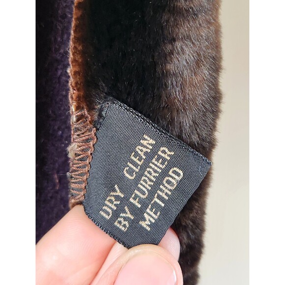 Vintage Wool & Fur Cropped Jacket Blazer Fall Winter Jacket with Fur Collar XS S - Picture 9 of 10